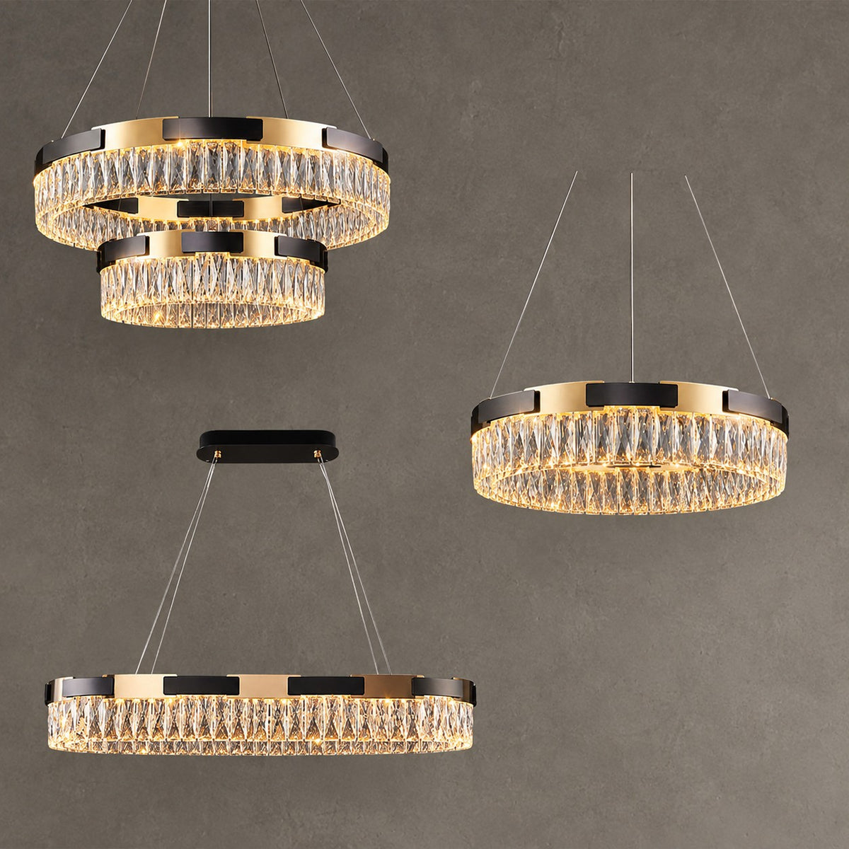 New Designer Recommended Modern Light Luxury Round/Oval Crystal Chandelier for Living Room/Dining Room