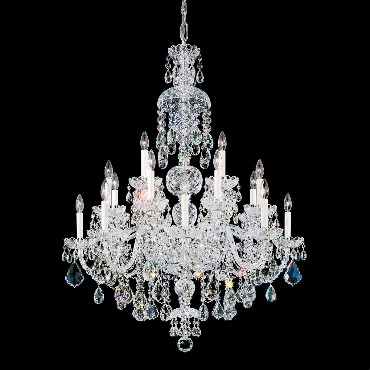 Oldie 25-light crystal chandelier 35"