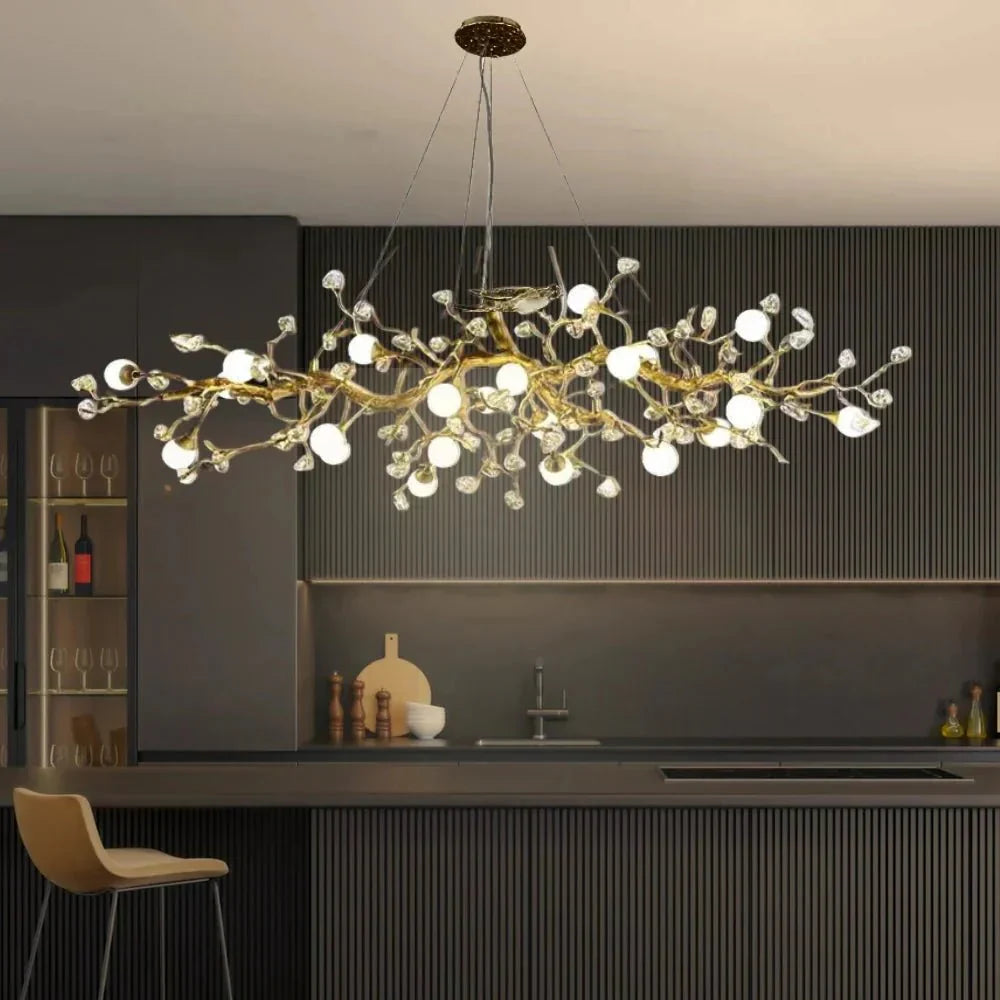 Orgi Statement Linear Branch Chandelier - Gold47.24"(120cm)Warm white 3000KMerlinlamps