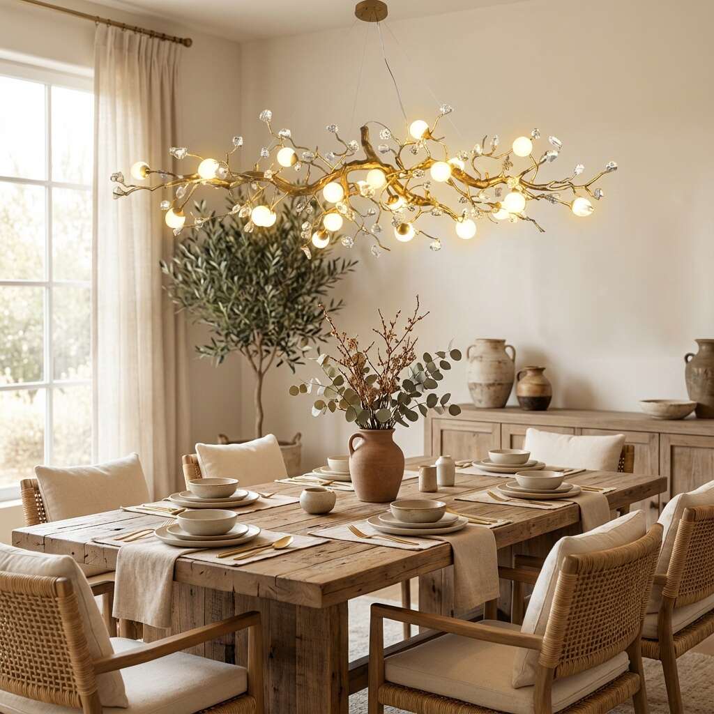 Orgi Statement Linear Branch Chandelier - Gold47.24"(120cm)Warm white 3000KMerlinlamps