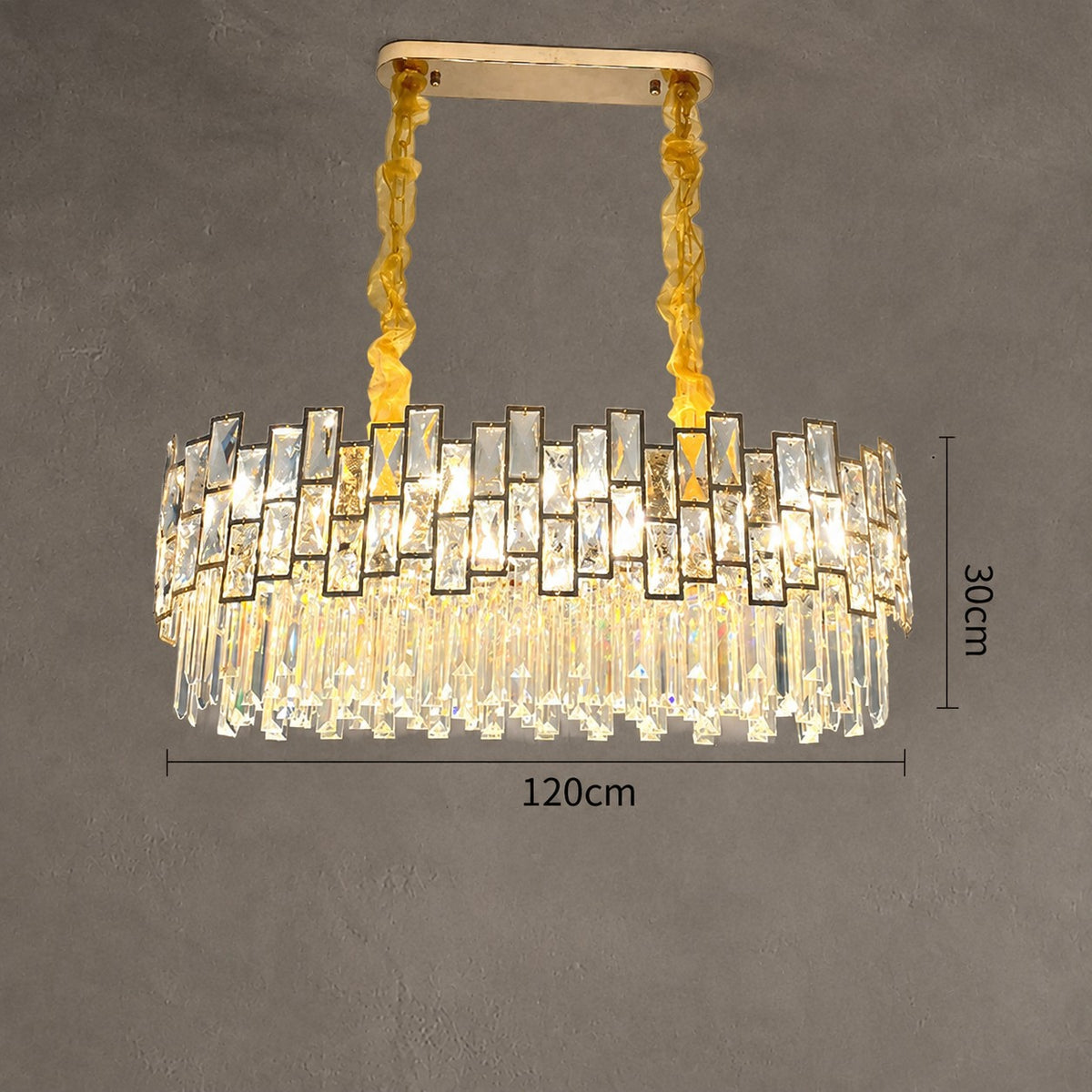 Palo clear Linear Chandelier for Kitchen Island