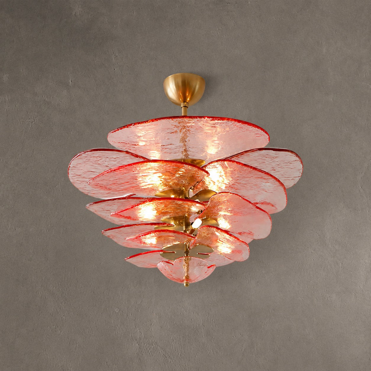 Petal Layered Murano Glass Chandelier