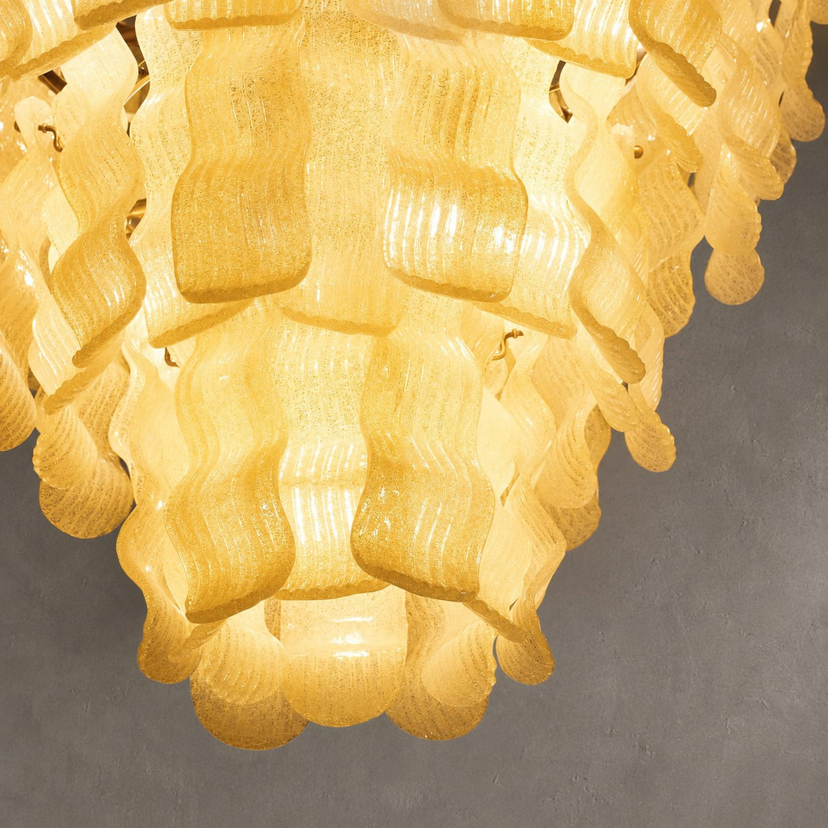 Pollensa Wavy Glass Panel Chandelier
