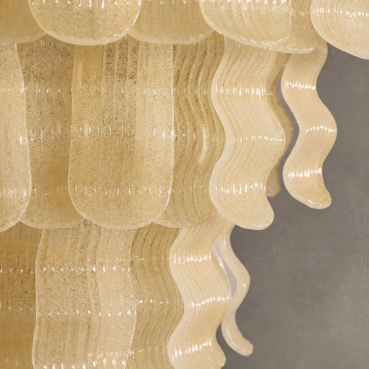 Pollensa Wavy Glass Panel Chandelier