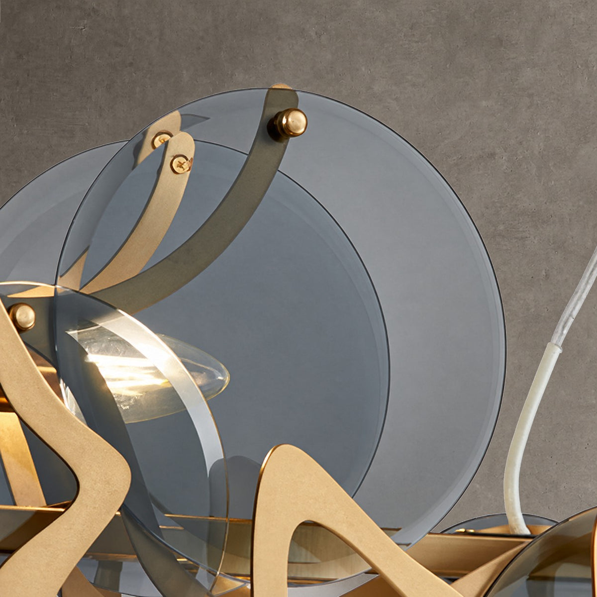 Post-modern Light Luxury Minimalist Round Glass Cluster Chandelier for Dining/Living Room/Bedroom