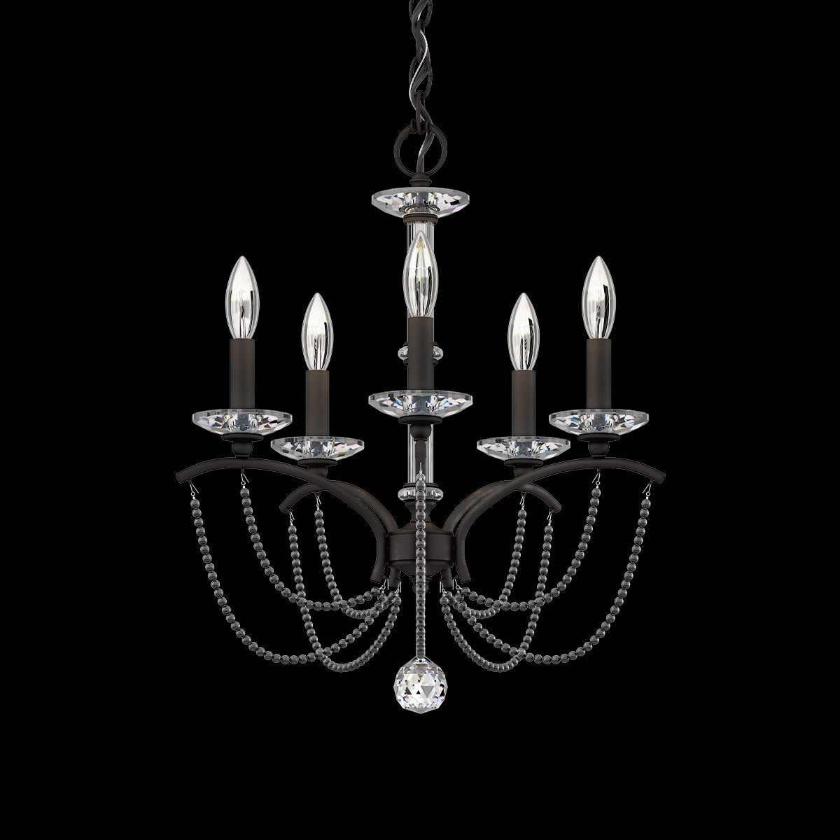 Primrose Crystal Candlestick Chandelier 18"