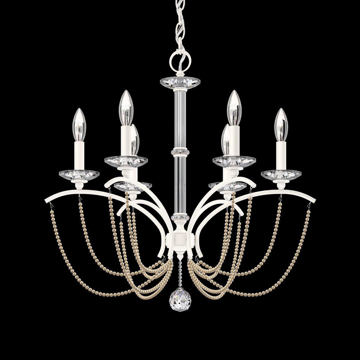 Primrose Crystal Candlestick Chandelier 23"