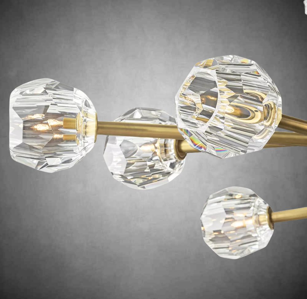 Bolura De Cristal Glass Oval Chandelier