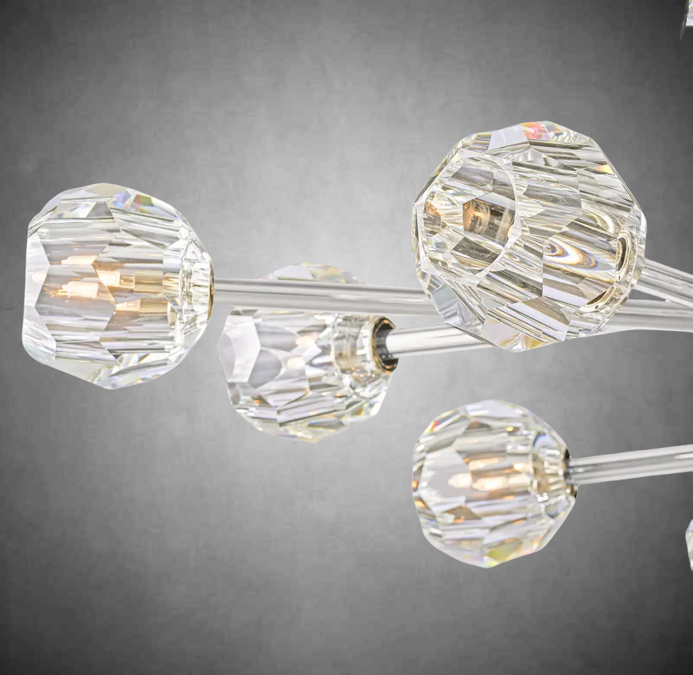 Bolura De Cristal Glass Oval Chandelier