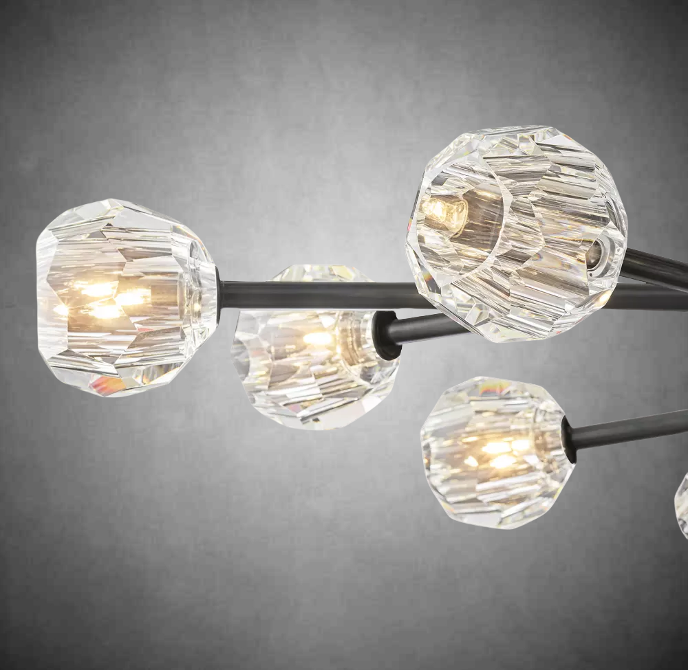 Bolura De Cristal Glass Oval Chandelier