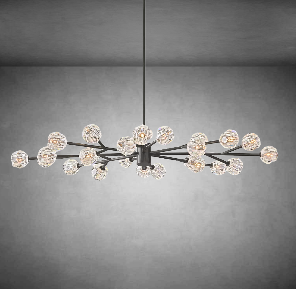 Bolura De Cristal Glass Oval Chandelier