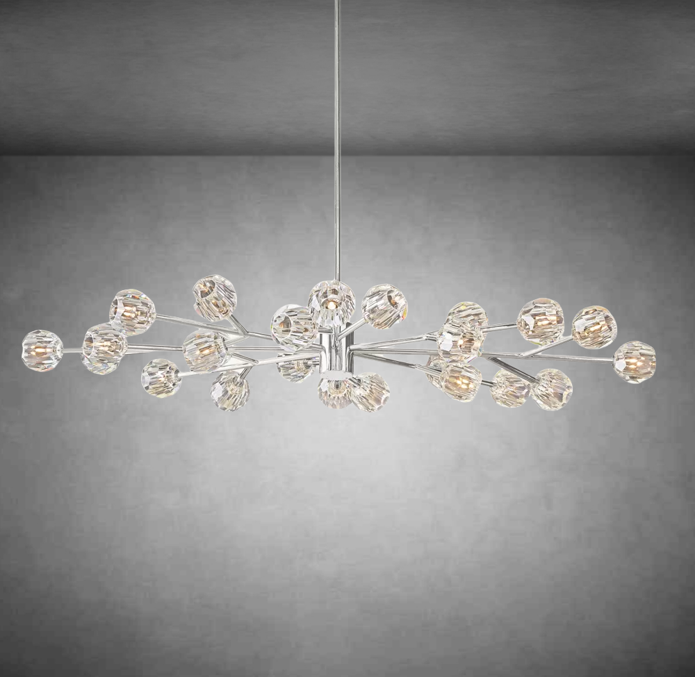 Bolura De Cristal Glass Oval Chandelier