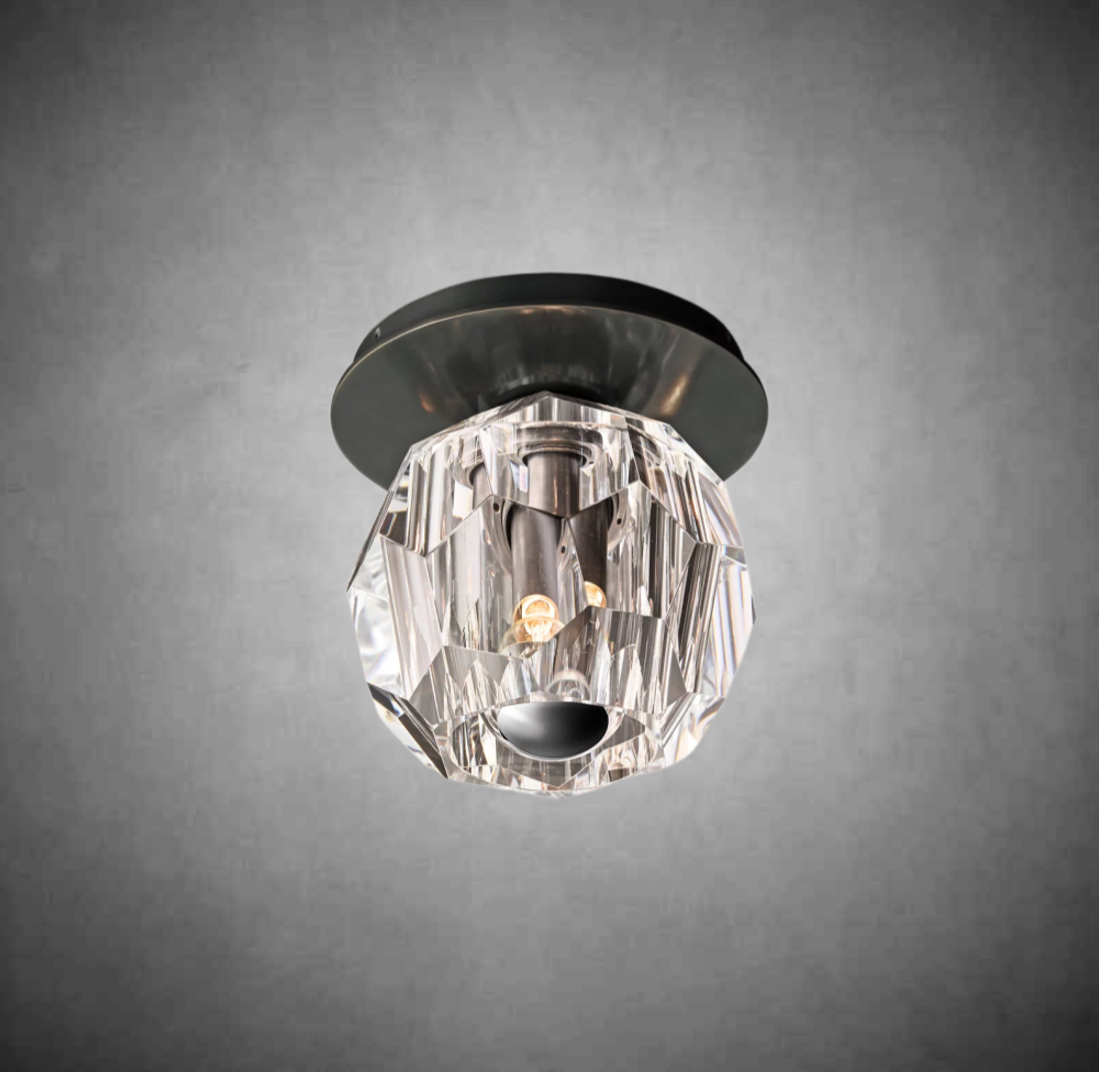 Bolura De Cristal Glass Petite Flushmount