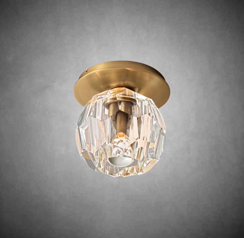 Bolura De Cristal Glass Petite Flushmount