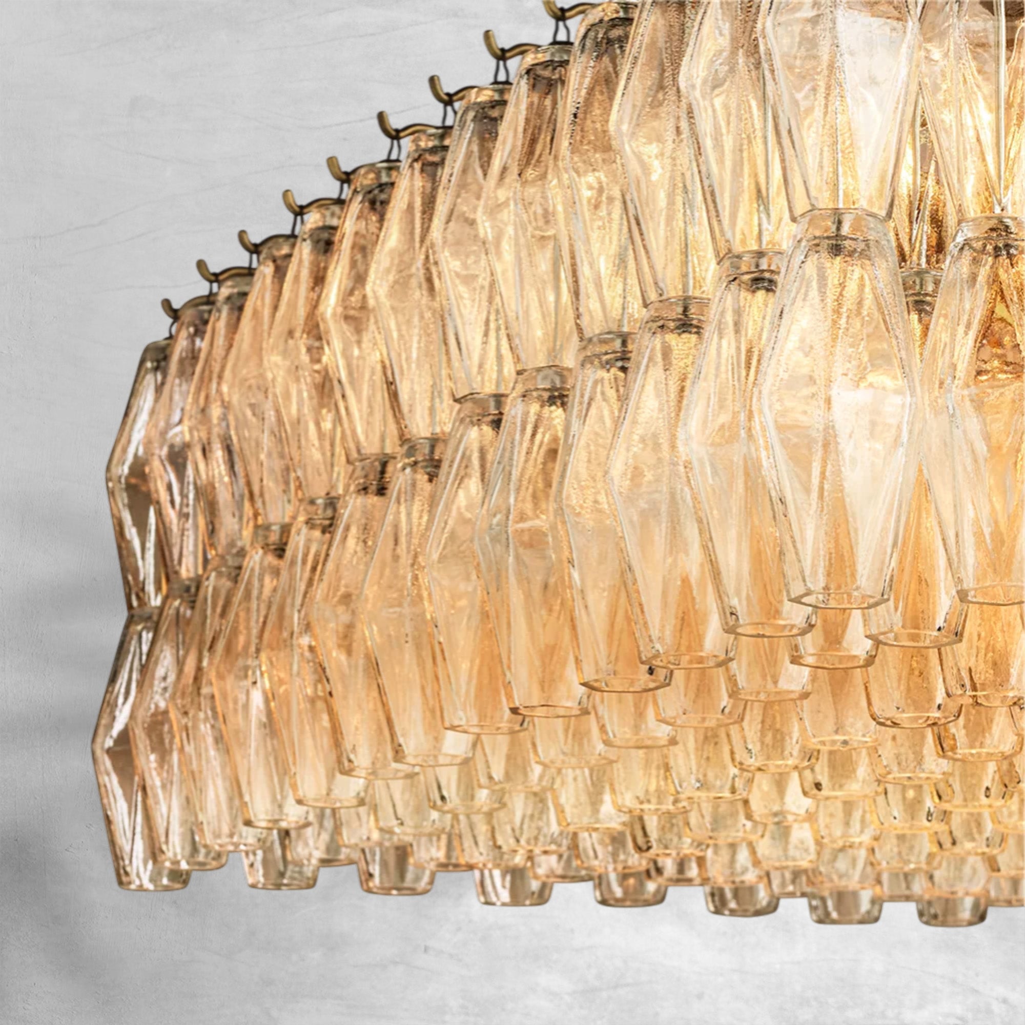 Chiarita Glass Rectangular Chandelier 54" 74''
