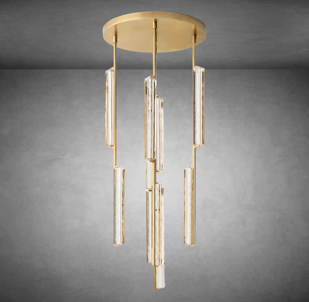 Aurivox Crystal Round Chandelier