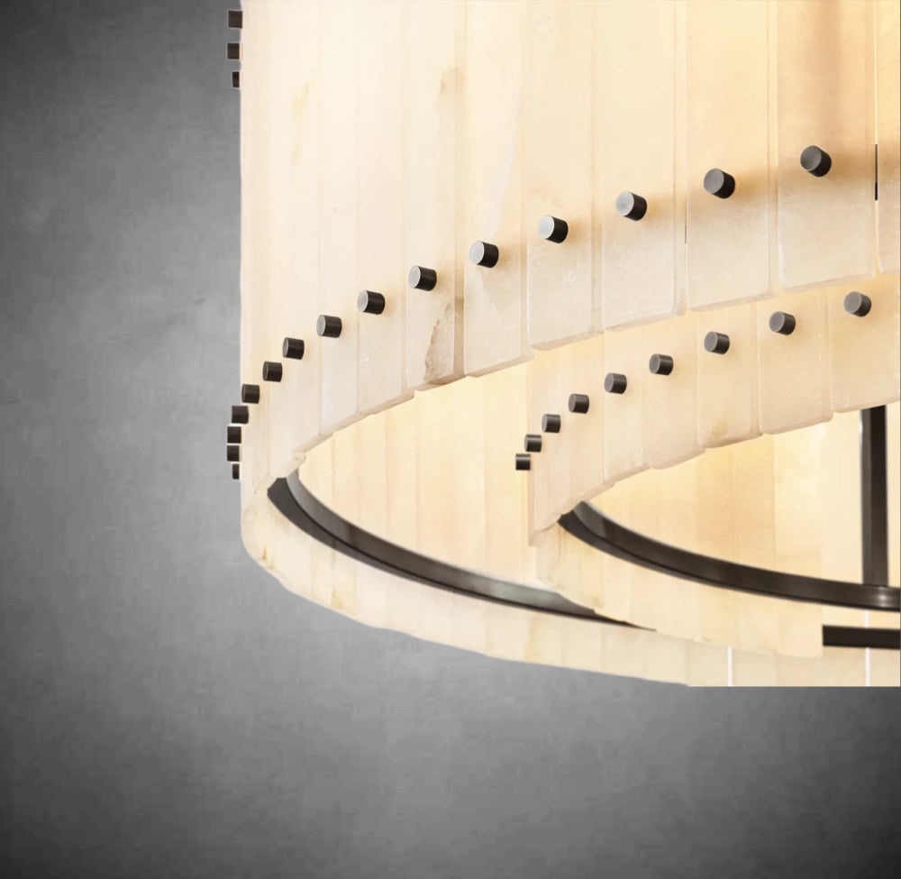 Marcus Alabaster Round Chandelier
