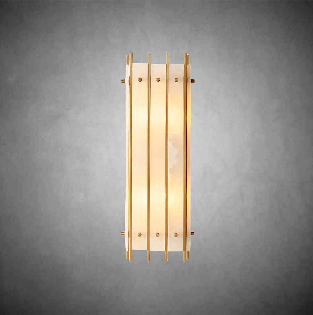 Marcus Alabaster Grand Rectangular Sconce