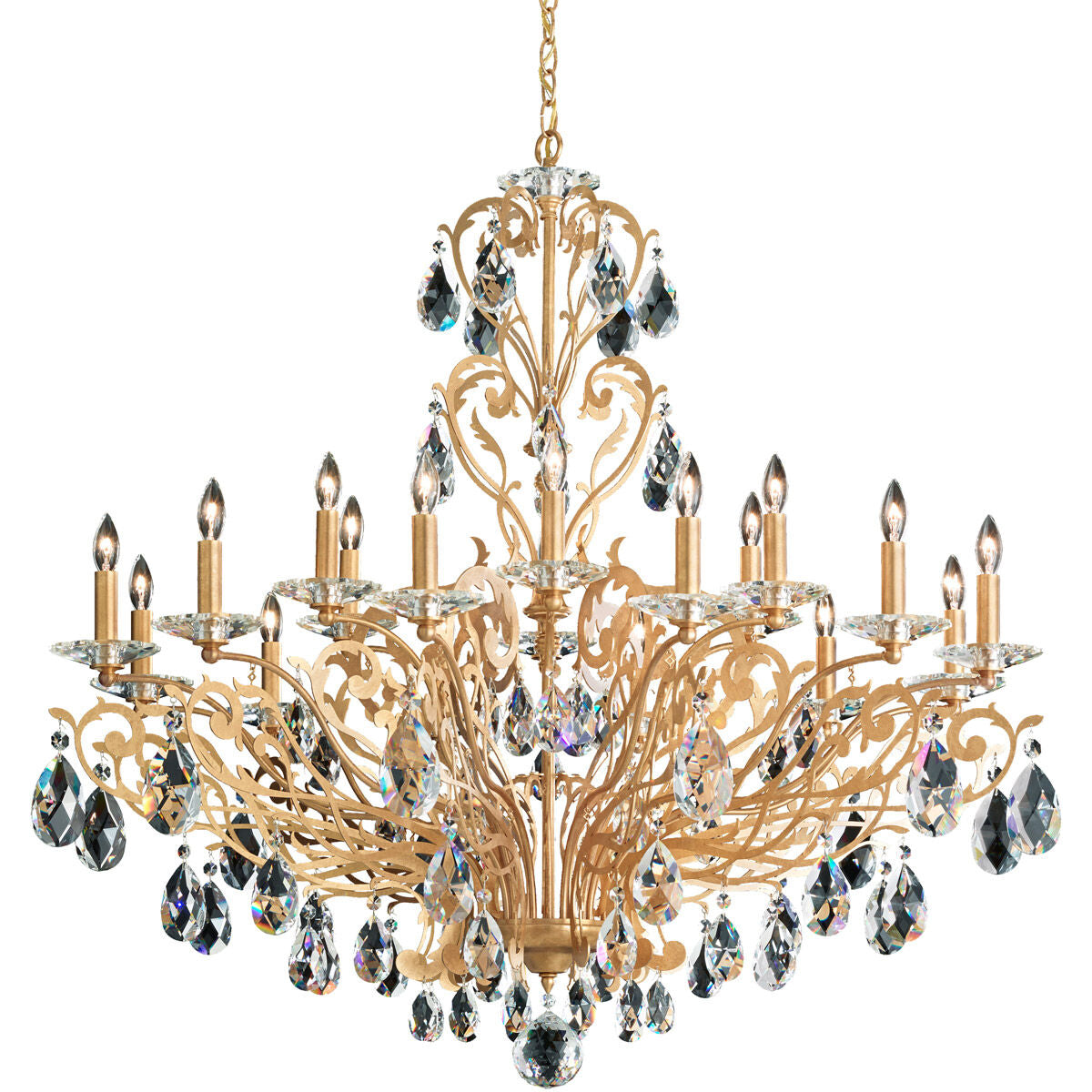 Filigree Crystal Chandelier 39"