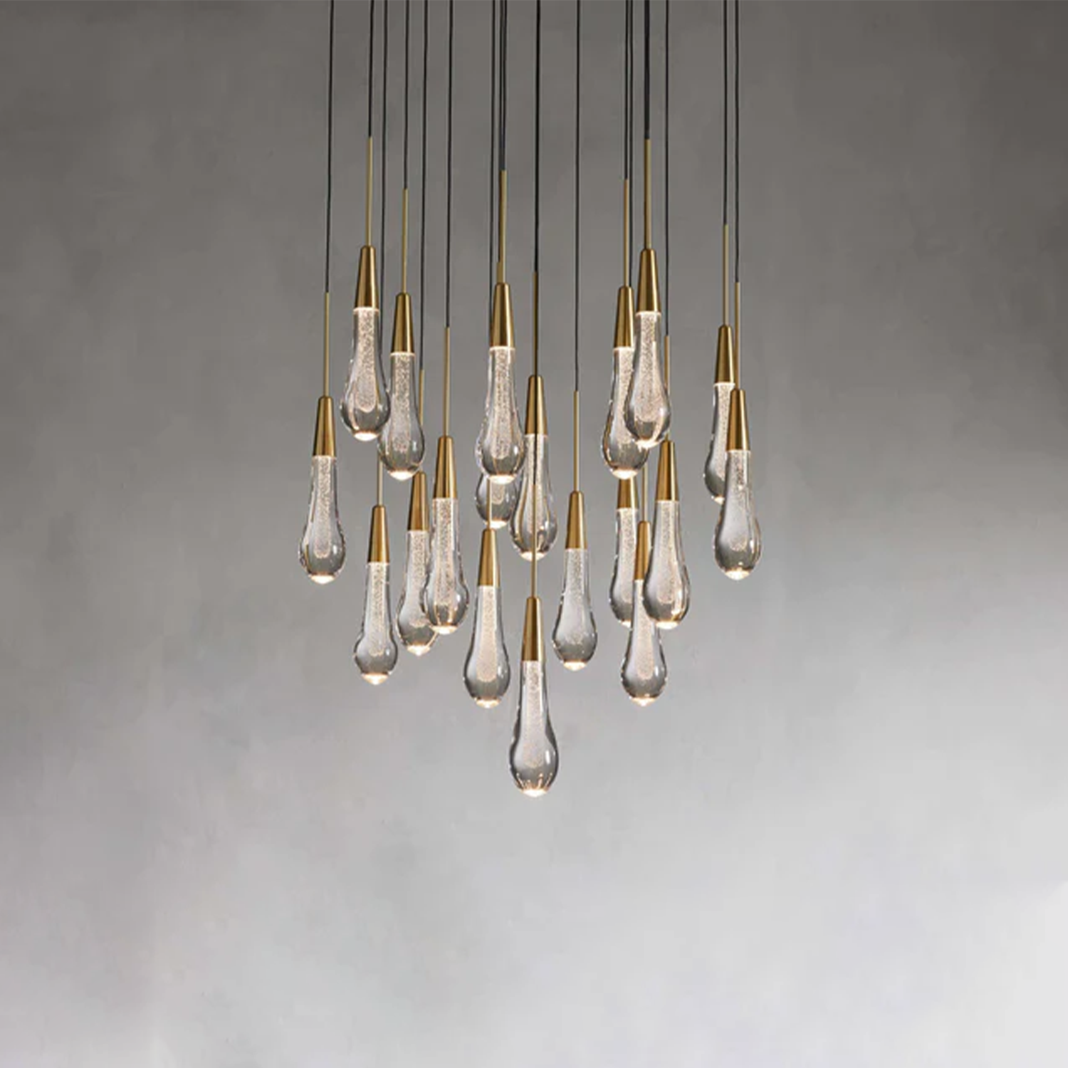 Soltaire Round Chandelier 17" 24" 36“ 58“