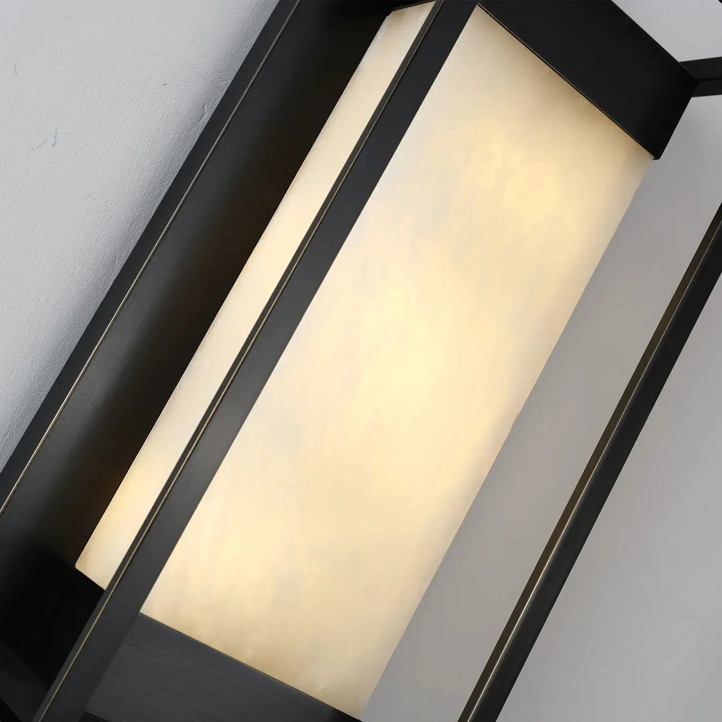 Maurizio Alabaster Square-Shaped Wall Sconces