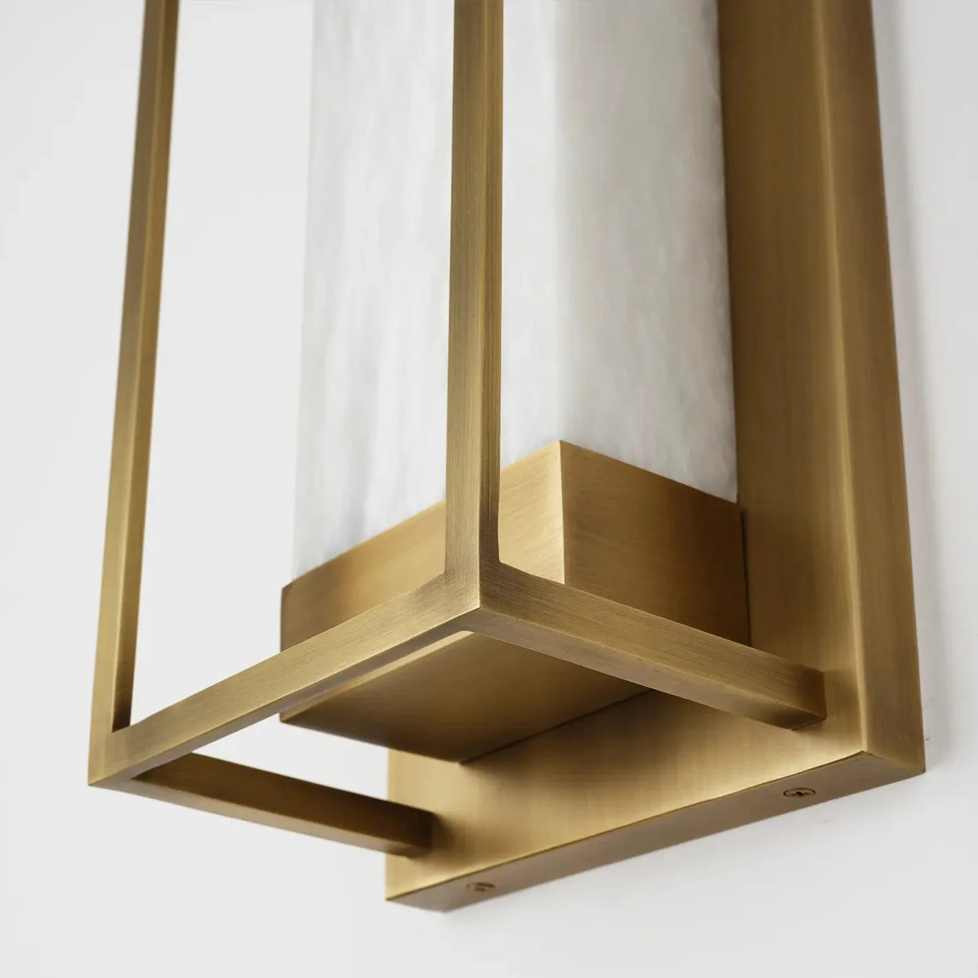 Maurizio Alabaster Square-Shaped Wall Sconces