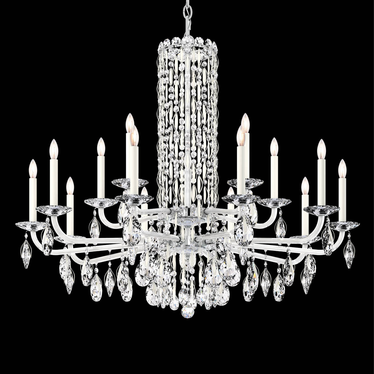 Savona Short Column Crystal Chandelier 41"