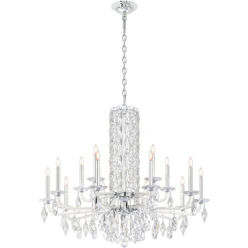 Savona Short Column Crystal Chandelier 41"