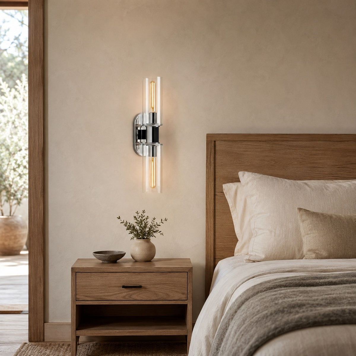 Kelvridge 2-Light Wall Sconce in Clear
