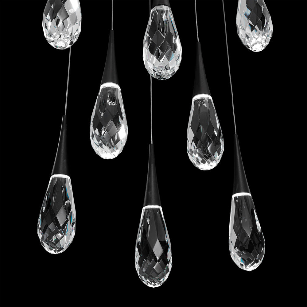 Hibiscus Square LED Multi Pendant Light in Detail.