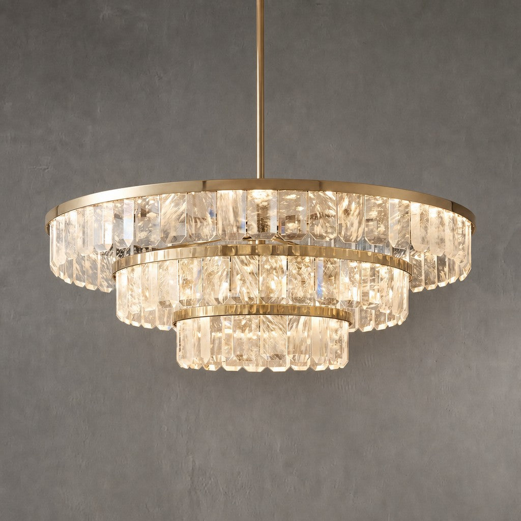 Selene Round Crystal Chandelier