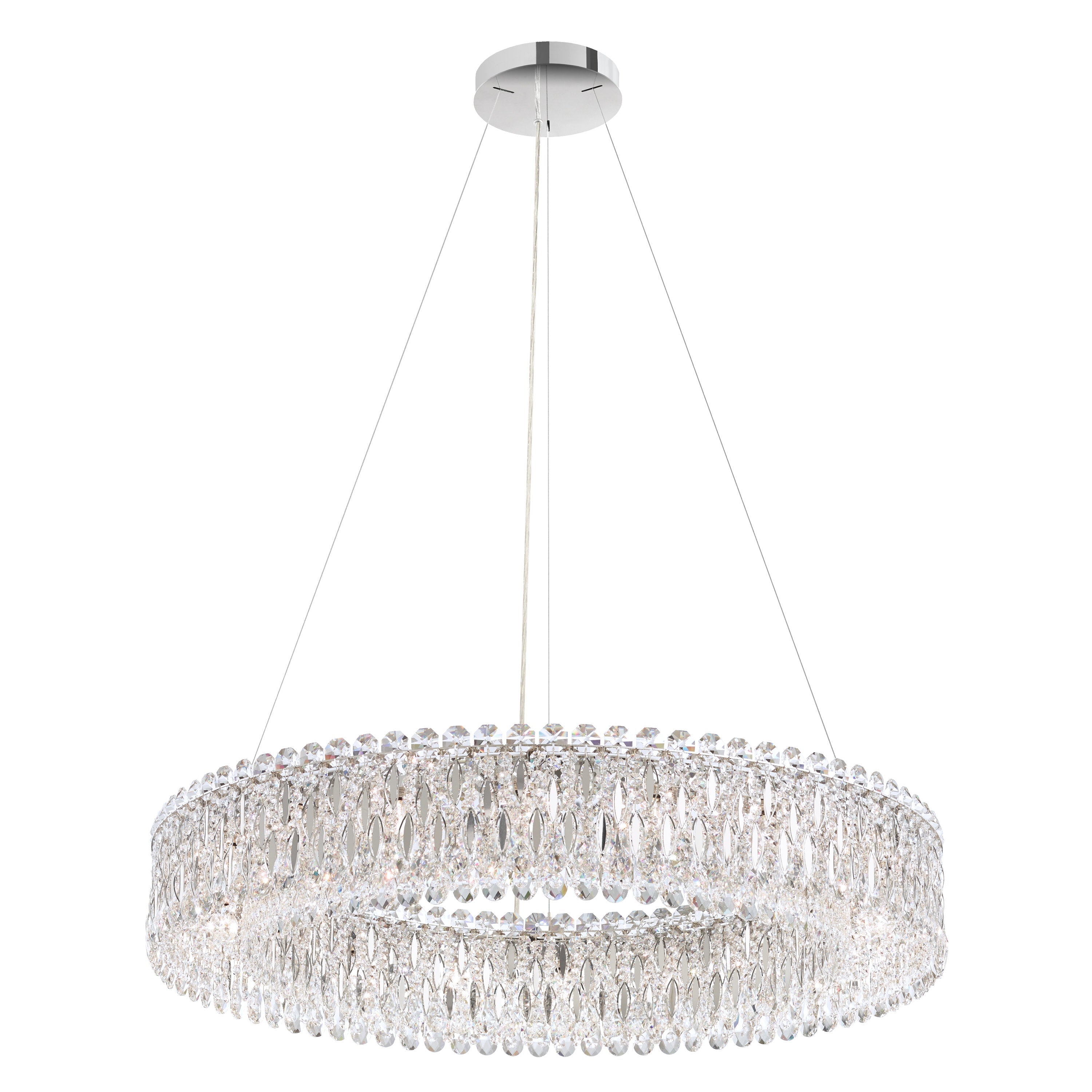 Serenna 18-Light Unique Statement Drum Chandelier with Clear Heritage Crystal