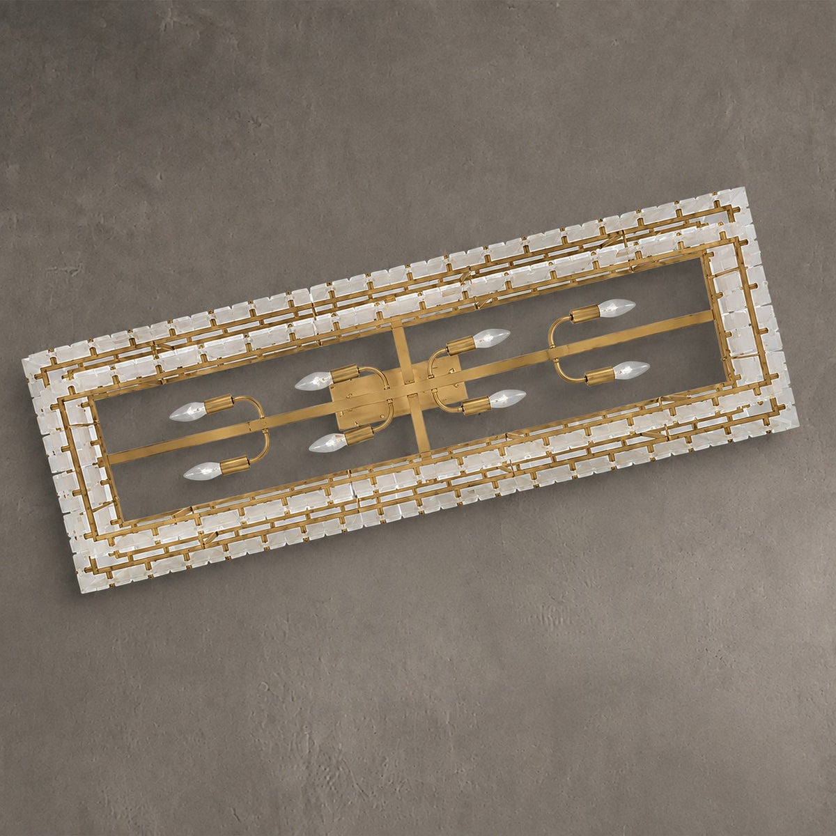 Simona Alabaster Linear 2-Tier Chandelier