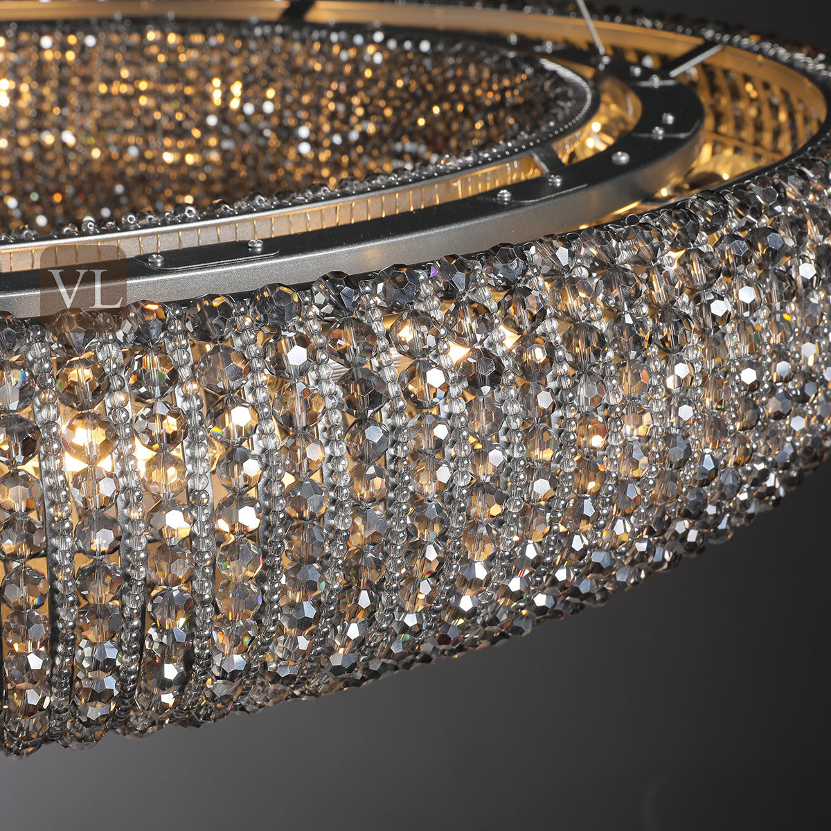 Canelure Crystal Round Chandelier