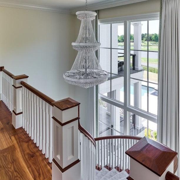 Luxury Crystal Chandelier for Grand Villa Hall and Duplex Staircase Lighting