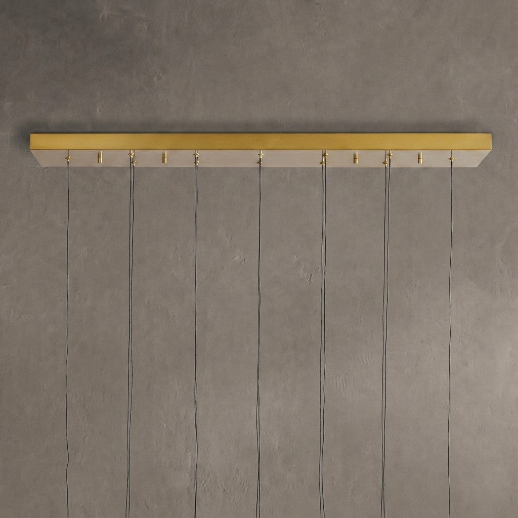 Soltaire Glass Linear Chandelier 36"