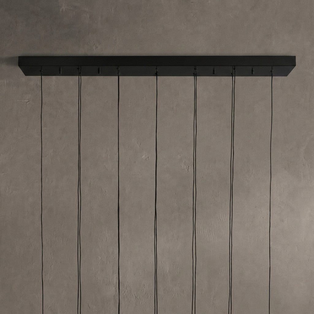 Soltaire Glass Linear Chandelier 36"