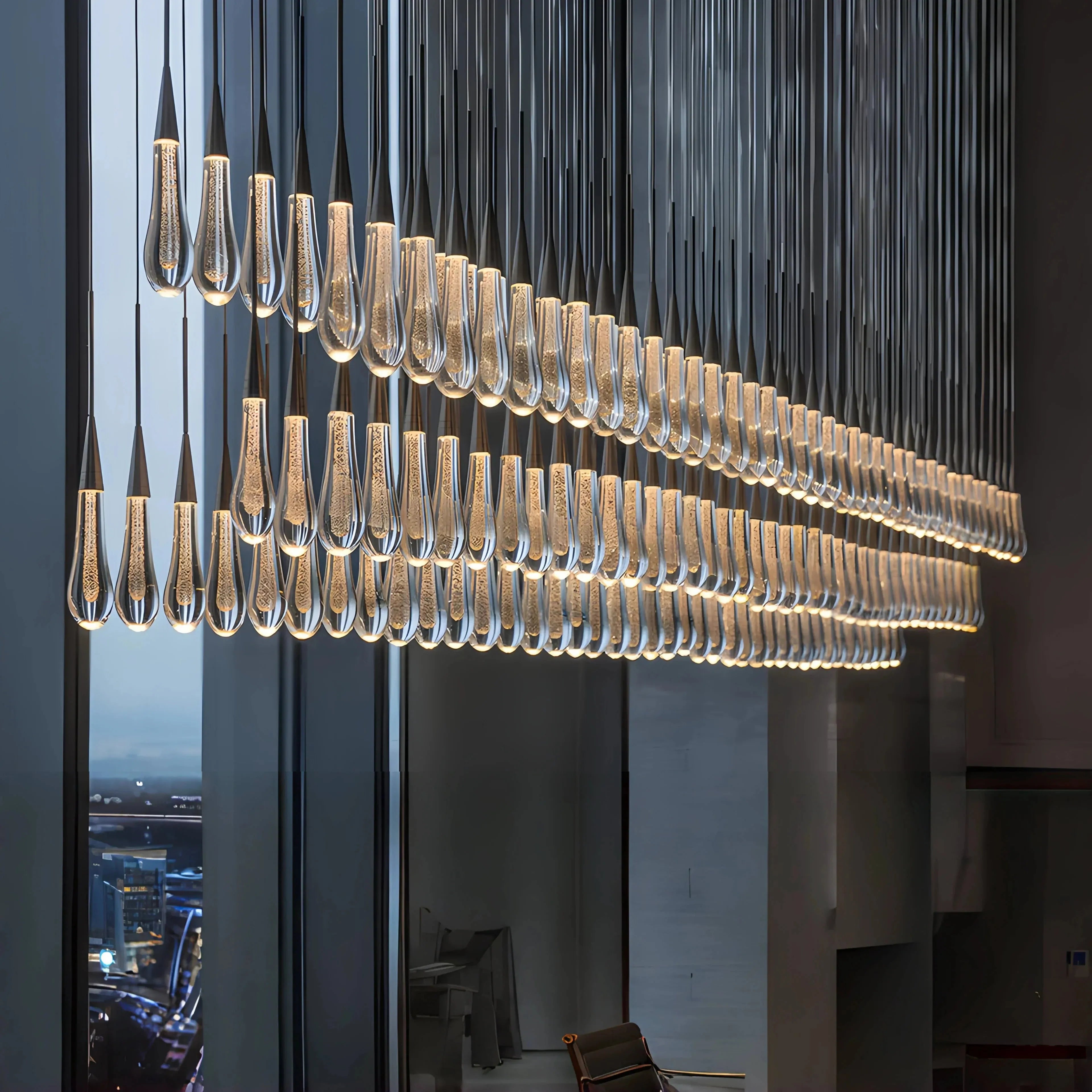 Soltaire Linear Chandelier 37"50"70"87"120"