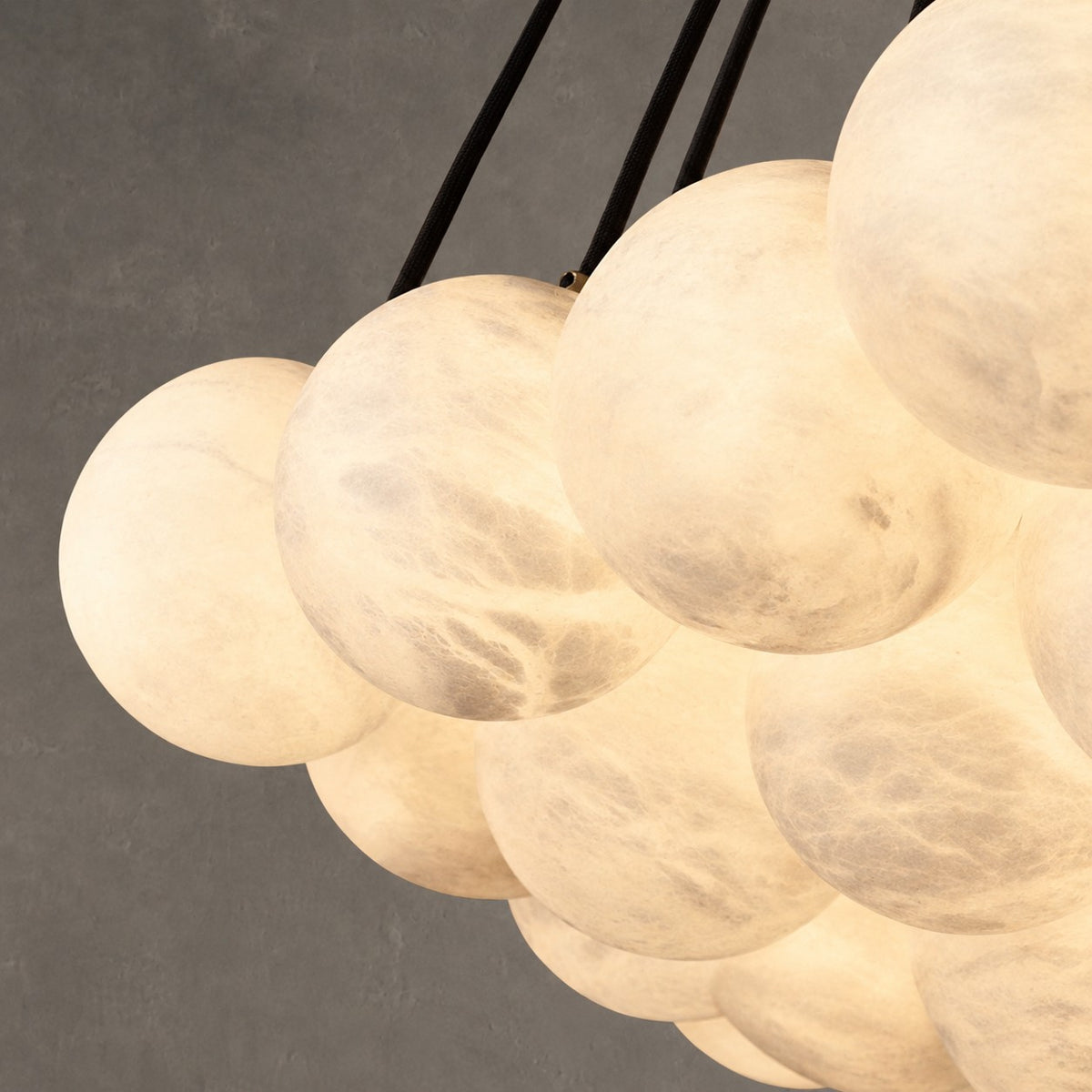 Stella Alabaster Chandelier, 61 Alabaster spheres