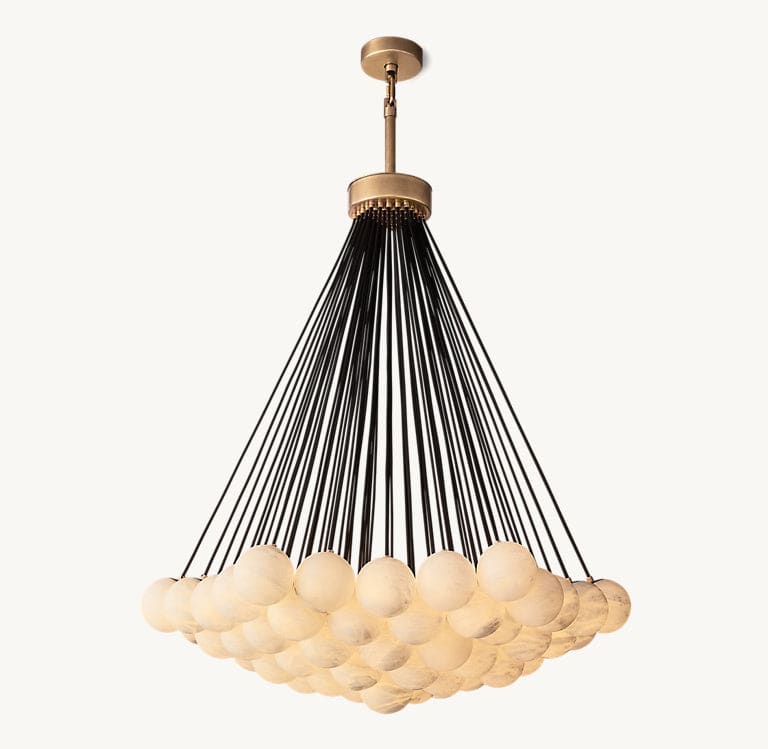 Stella Alabaster Chandelier, 61 Alabaster spheres