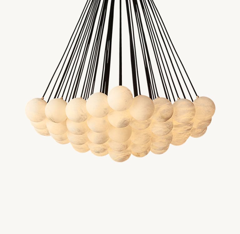 Stella Alabaster Chandelier, 61 Alabaster spheres