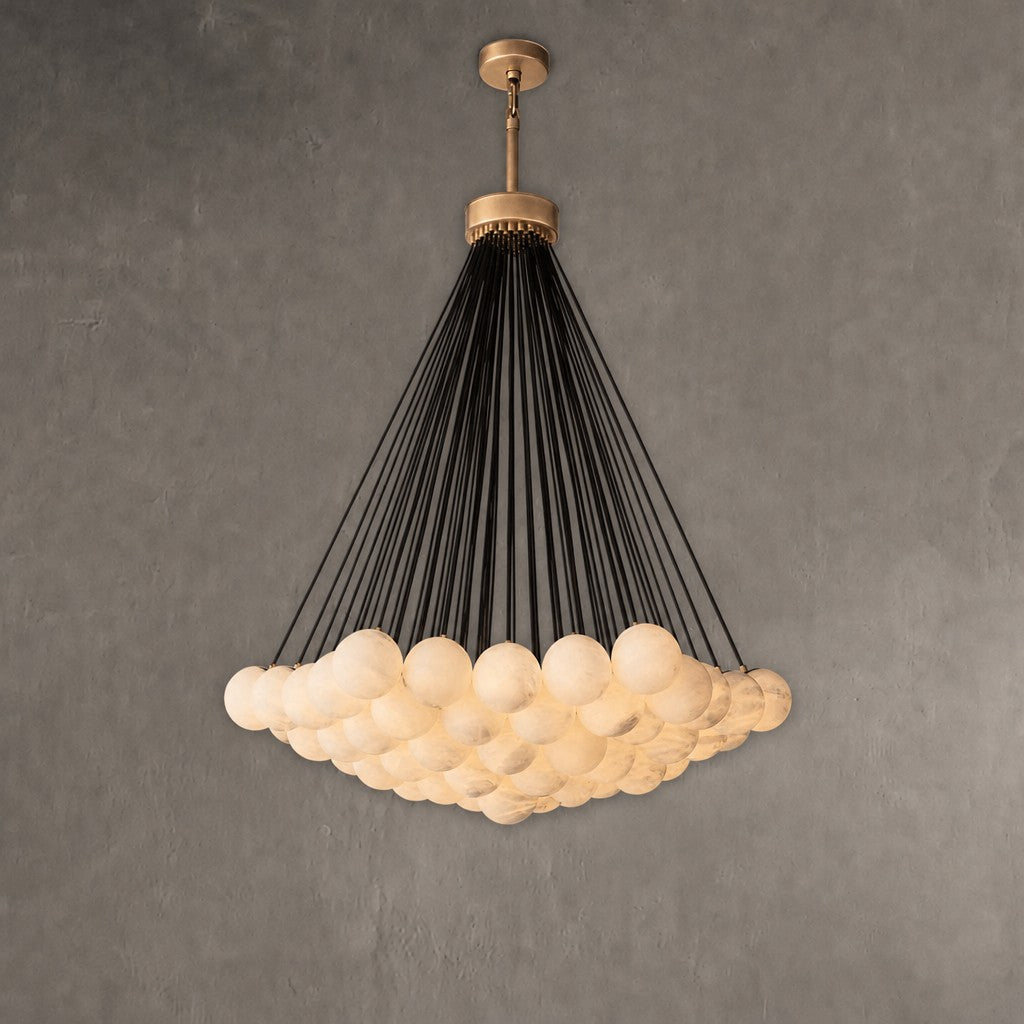 Stella Alabaster Chandelier, 61 Alabaster spheres