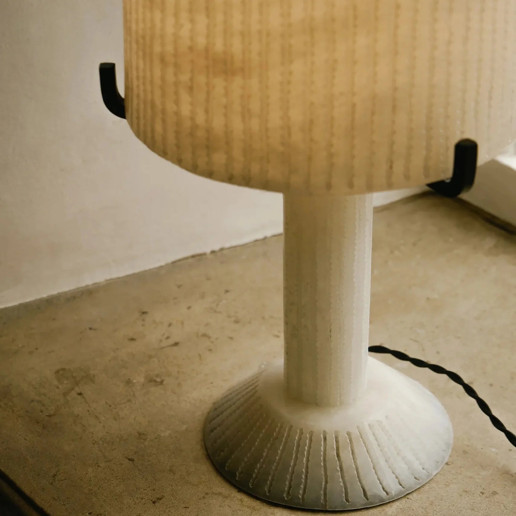 Stepped Alabaster Column Table Lamp