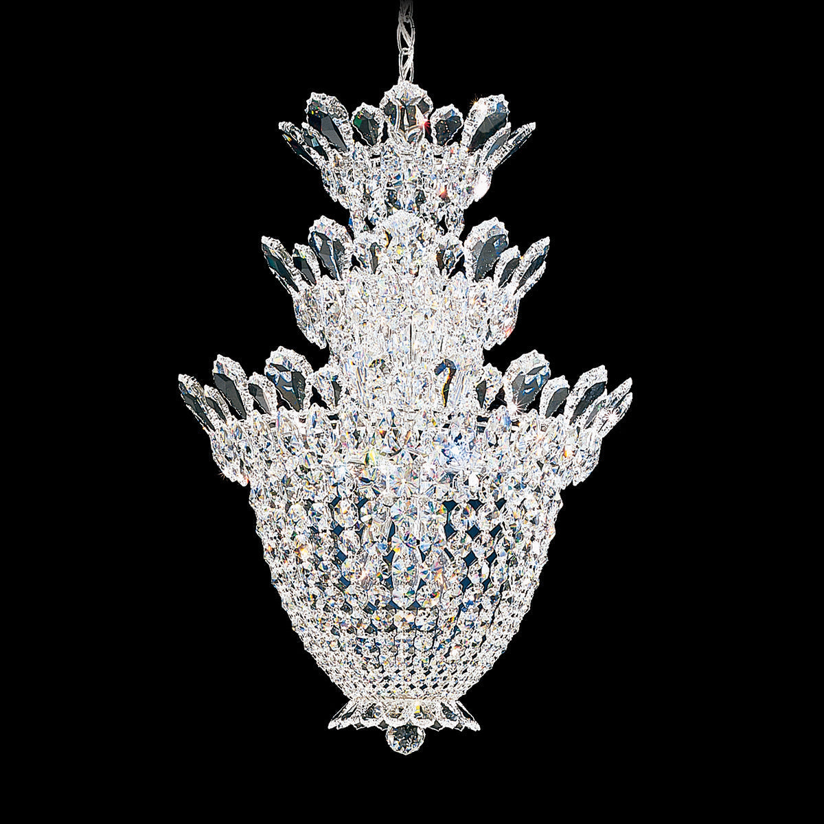 Tiarella 3-layer Crystal Chandelier 48"