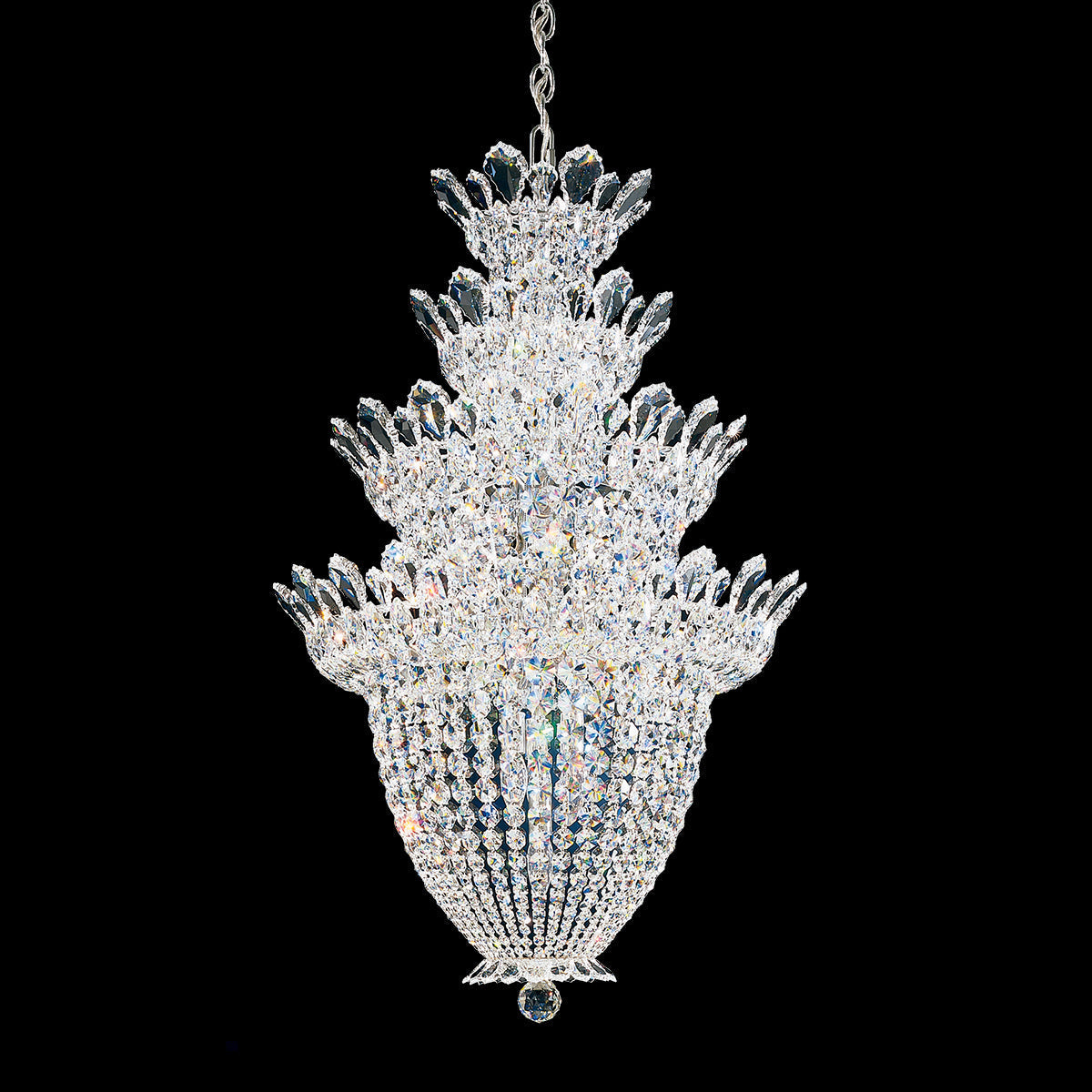 Tiarella 4-layer Crystal Chandelier 24"