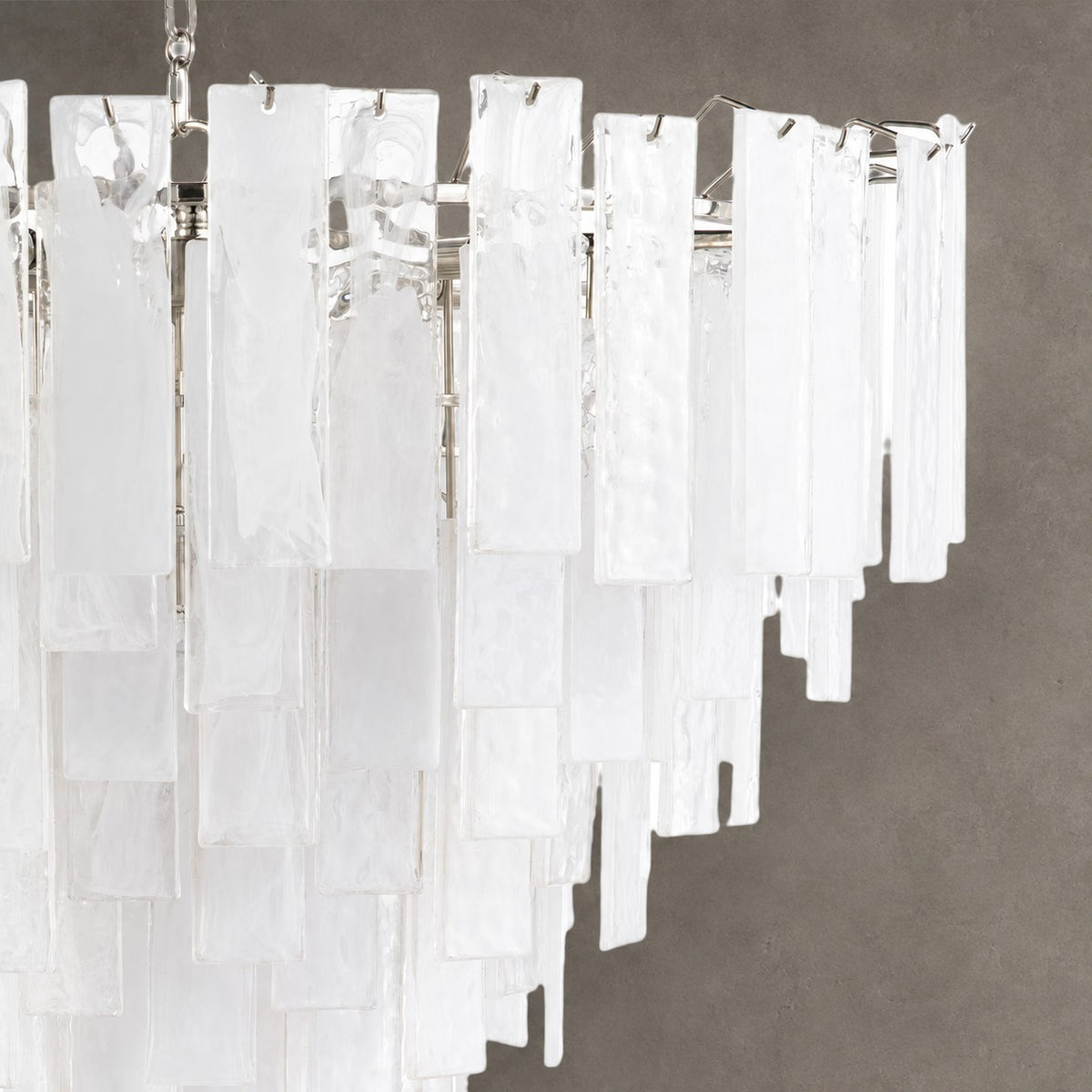 Tidelle Nickel Clear Glass Chandelier Large