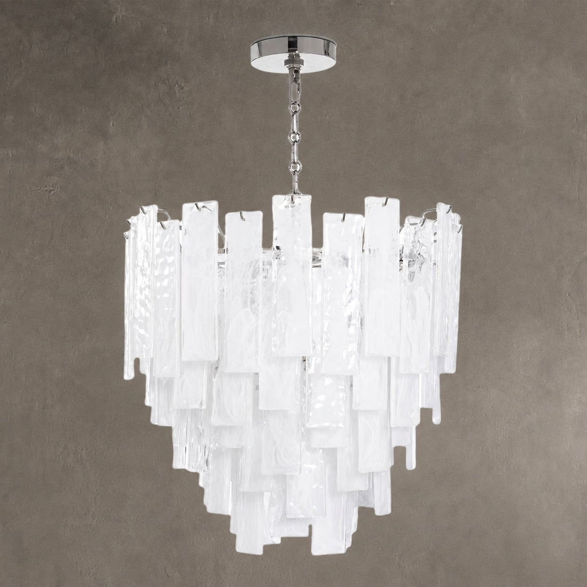 Tidelle Nickel Clear Glass Chandelier Small