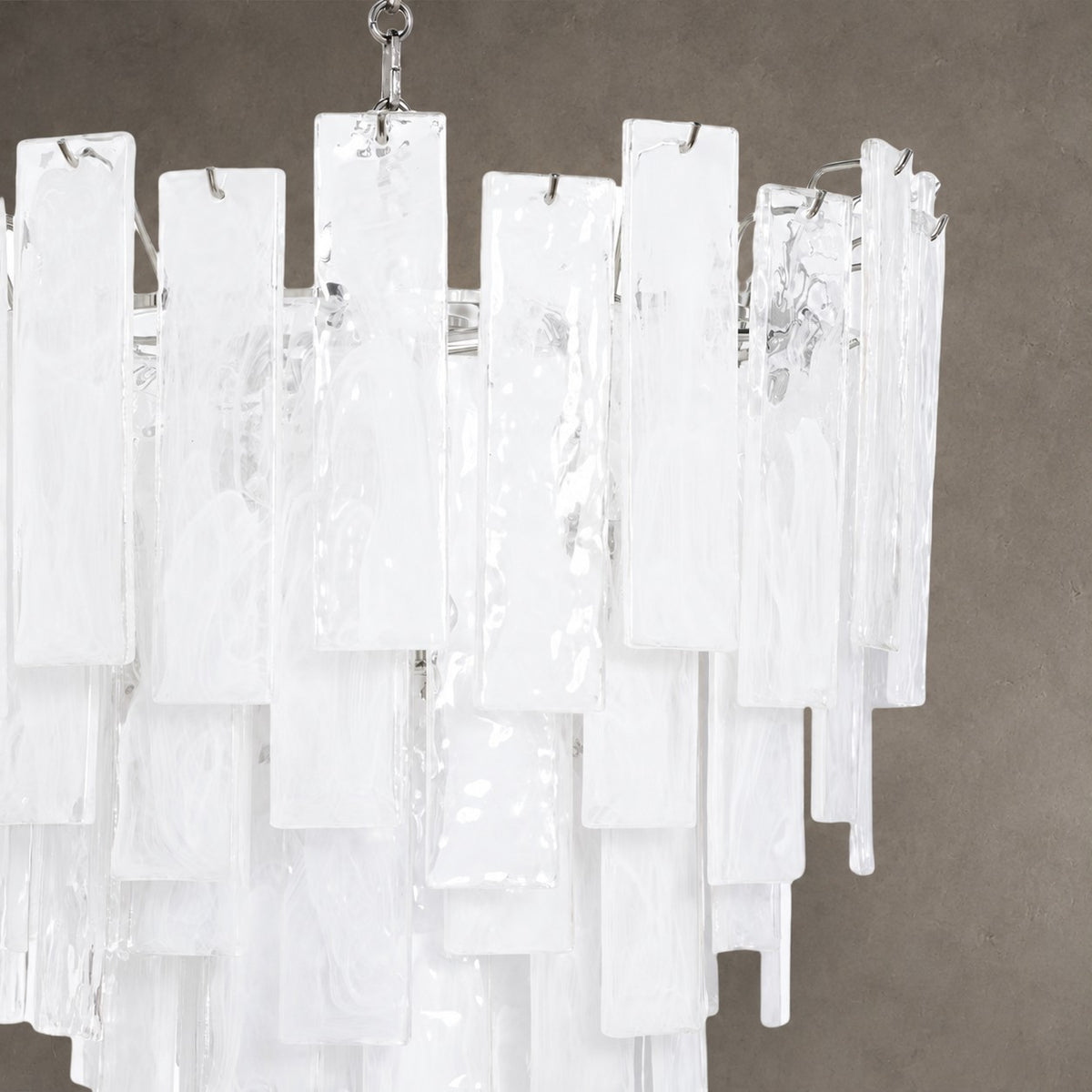 Tidelle Nickel Clear Glass Chandelier Small