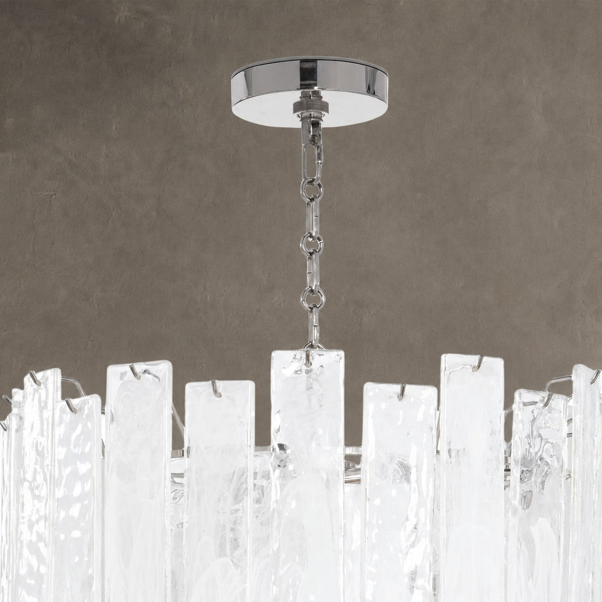 Tidelle Nickel Clear Glass Chandelier Small