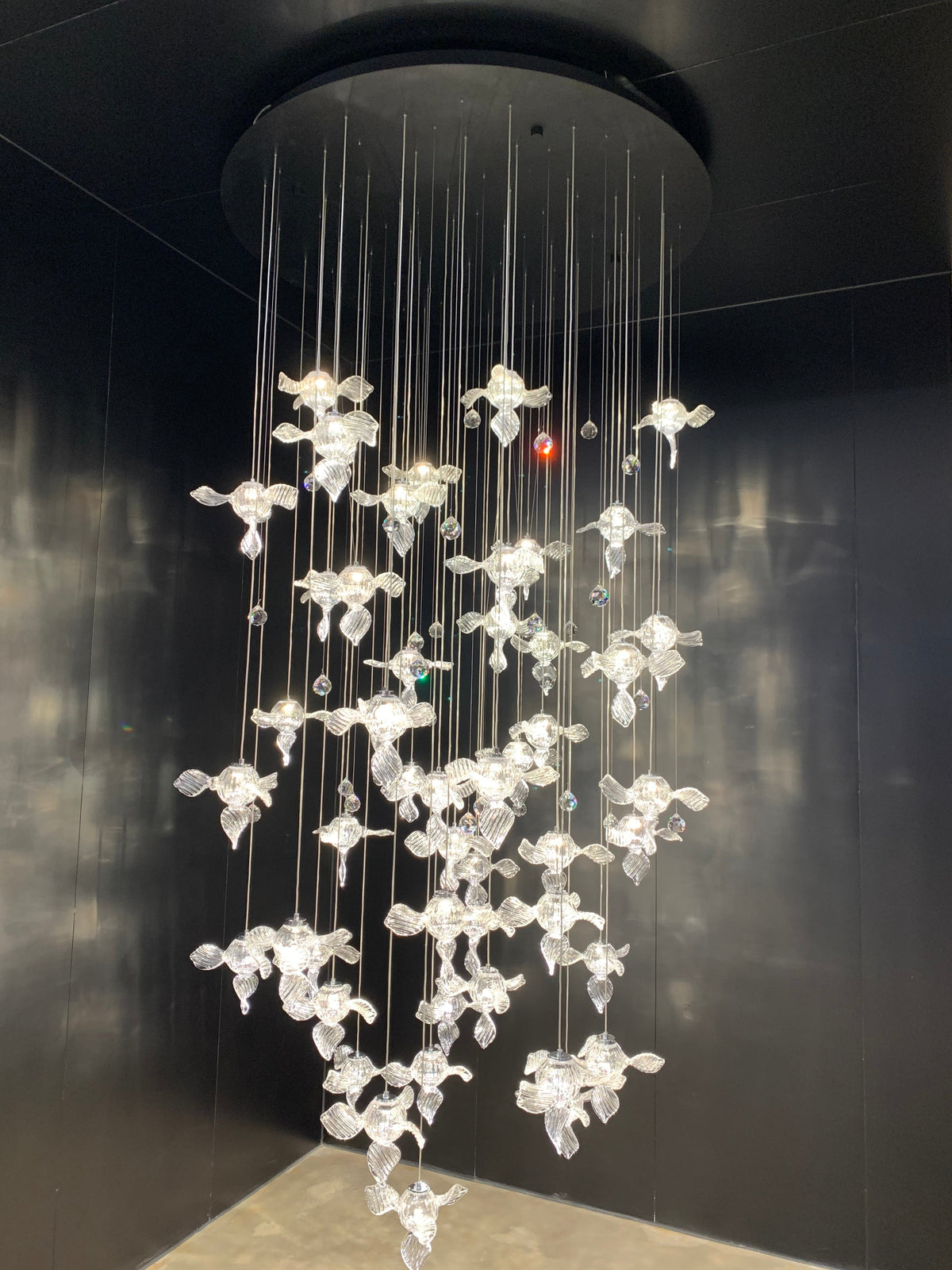 Modern Art Design Propeller-like Crystal Chandelier for Staircase/Villa/Foyer/High-ceiling Space